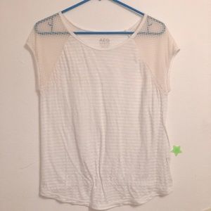 white aeo shirt